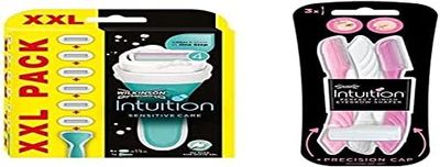 Wilkinson Sword - Intuition Complete Bundle for Women | Includes Razor Handle + 1 Blade Refill and Intuition Eyebrow Shaper