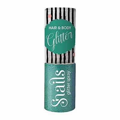 Snails 511604 Hair & Body Glitter Turquoise for Children from 3 Years, Body Glitter, Glitter Spray, Safe