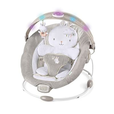 Ingenuity, Rede de bebé InLighten com arco de jogo, vibrações, almofada para a hora do ventre e sons, 0-6 meses (Twinkle Tails Bunny)
