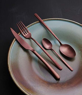 Fine Dine 764992 Amarone 18/10 Chromium-Nickel Steel Bronze Cake Fork,