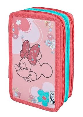 Scooli - Tripledecker etui Minnie Mouse - Grote etui met hoogwaardige pennen - praktisch en functioneel - voor school en onderweg - hoge kwaliteit - vanaf 6 jaar