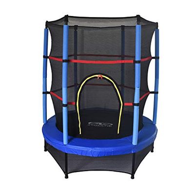 Outdoor Toys Trampoline voor kinderen, Happy Jump Blue, diameter 140 cm, met veiligheidsnet