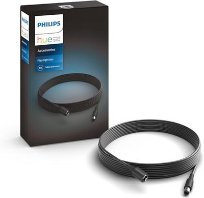 Philips Hue Play Light bar förlängningssladd: 5 meter, Philips Hue accessoar, svart