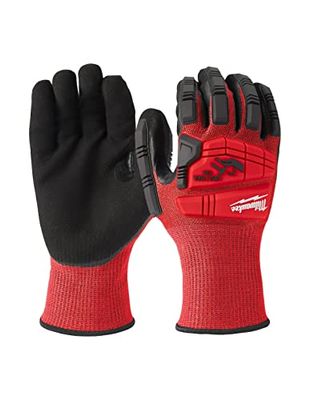 Milwauke Guantes de protección contra impactos de clase 3, tallas 8/M-11/XXL (8/M)