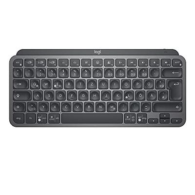 Logitech MX Keys Mini Tastiera illuminata wireless minimalista - Grafite, Layout Qwertz Tedesco