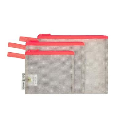 LÄSSIG Luiertassen accessoireset 3-delig, organisaties nettassen voor onderweg/mesh tassen set neon oranje