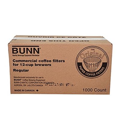 BUNN 1M5002 Commercial Coffee Filters, 12-Cup Size (Case of 1000)