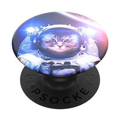 PopSockets PopGrip - Supporto e Impugnatura per Telefoni Cellulari e Tablet con Un Top Intercambiabile - Catstronaut