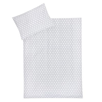 Julius Zöllner Ropa de Cama Infantil 100% algodón, estándar 100 de Oeko-Tex, Fabricada en Alemania, tamaño 100 x 135 + 40 x 60 cm, Estrellas Grises