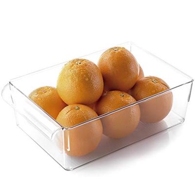 DRW Organizzatore per Alimenti per Frigorifero in Colore Trasparente 29 x 18,7 x 9 cm