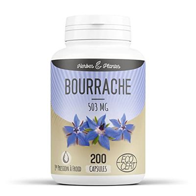 Herbes Et Plantes Bourrache Bio 200 Capsules 503 mg
