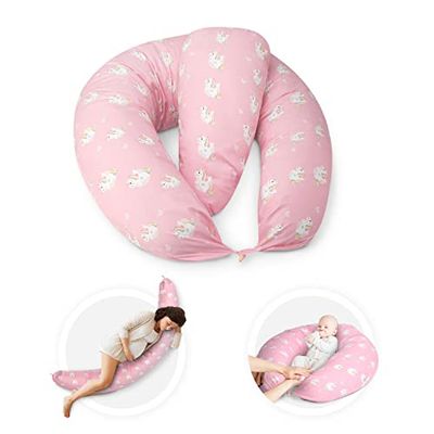kidoola 2 Pack Pregnancy Pillow & Feeding Cushion, Provides Mother & Baby Support for Sleeping, Feeding, Breastfeeding, Maternity. Soft, Reliable & Comfortable, Washable, Pregnancy Gift