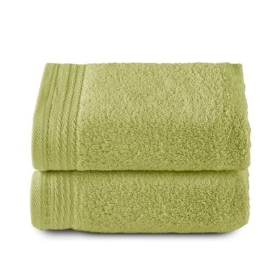 Top Towel - Premium - Grandes Serviettes de Bain - Serviettes de Bain - 2 Serviettes pour Le Visage ou Le Bidet - 30x50 cm - 100% Coton - 600 Grammes - Citron Vert