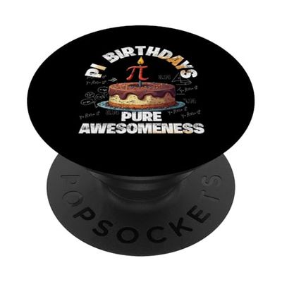Funny Pi Birthdays Pure Awesomeness Happy Pi Day PopSockets PopGrip Adhesivo