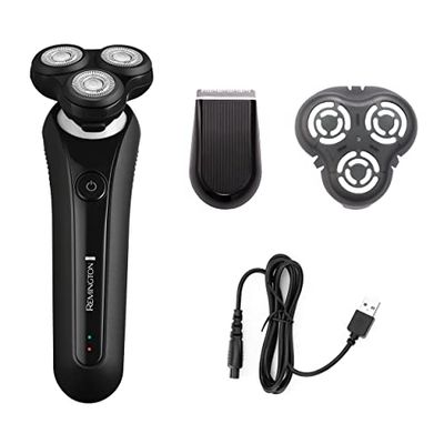Remington X5 Limitless Men's Electric Shaver (Cordless, Wet & Dry, Rotary Shaver, 360° PivotBall, Flexible Shaving Heads, Detail Trimmer, USB Charging, 50-Minute Usage, 90-Minute Charge) XR1750