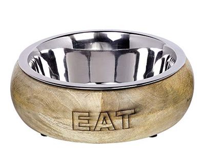 Nobby Roestvrijstalen kom EAT met houten ring 1,50 l, 23 cm