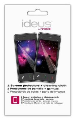 Ideus PPL 3-2 displaybeschermfolie en reinigingsdoek voor LG L 3-2E435, transparant, 2 stuks