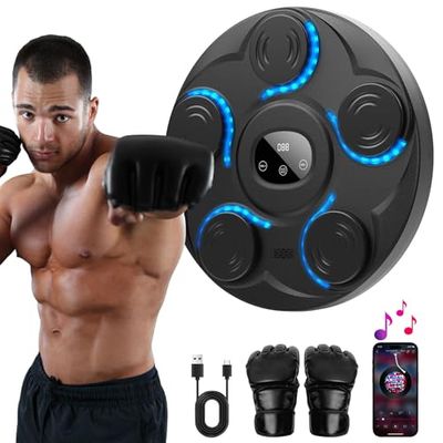 Macchina da Boxe Musicale per Adulti, beatpunch Boxe Musica da Parete con Luce a LED e Guanti da Boxe, Beat Pugno Musica Boxing Macchina per Adulti/Bambini, Articoli per l'allenamento per la casa