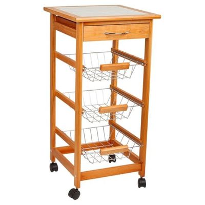 Carro de cocina de madera
