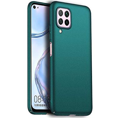 BRAND SET Funda para Huawei P40 Lite Ultra Slim Anti-Rasguño y Resistente Huellas Dactilares Totalmente Protectora Caso de Plástico Duro Cover para Huawei P40 Lite-Verde