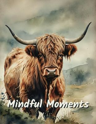 Mindful Moments: 31 Days of Gratitude, Habit Tracking and Reflection with Coloring Pages – Highland Cow