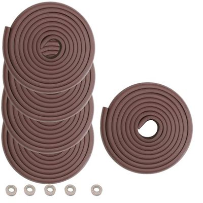 HIMRY 25 Mètre Rouleau en Mousse Anti Choc Protecteurs Bords de Table, L-Forme Rouleau Mousse Bord Protecteur, Anti-Crash Protection sur Bords De Table, 5x5m, Brun KXD7000 Brown