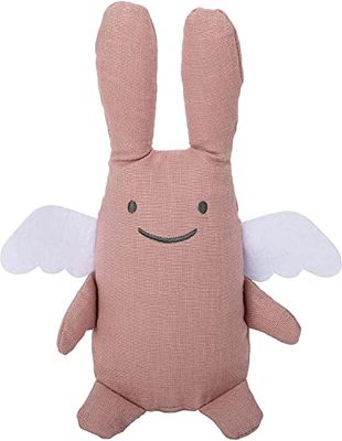 Trousselier - Peluche a forma di coniglietto, altezza 20 cm, in tessuto di lino, stile moderno, ideale come regalo di nascita - lavabile in lavatrice - Colore rosa antico - 2 count
