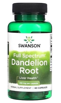 Swanson Racine de Pissenlit 515mg - 60 capsules | Complément alimentaire naturel pour la digestion et la détoxification