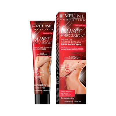 Eveline Cosmetics Laser Precision Depilatory Cream for armpits, armas e biquíni linha Krem do depilacji pach, rfinocam k i okolic biquíni 125 ml