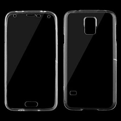 Carcasa de telefono for Galaxy S5 / G900 0.75mm Funda Protectora de TPU Transparente Ultrafina de Doble Cara (Transparente) (Color : Transparent)