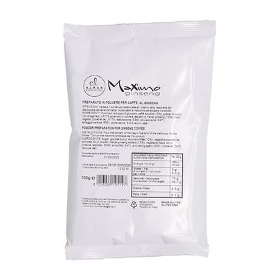 Almar Caffè Ginseng Solubile in Polvere, Caffè Ginseng INTENSO Senza Glutine, Polvere Ginseng con Caramello, Prodotto Solubile da Bar o Casa, 100% Made in Italy, Busta 500 grammi, GUSTO: Intenso