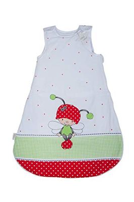 Herding Baby Best Baby-Sleeping Bag, Lady Bug Motif, 70 cm, Allround Zipper and Snap Buttons, White
