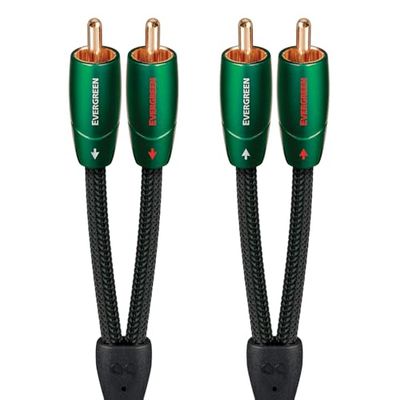 AudioQuest 5 m Evergreen RCA cabo de áudio 2 x RCA preto - cabos de áudio (2 x RCA, 2 x RCA, cobre, 5 m, preto)
