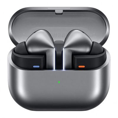 Samsung Galaxy Buds3 Pro bezprzewodowe słuchawki Bluetooth, aktywna redukcja szumów (ANC), adaptacyjna redukcja szumów, dźwięk 360, słuchawki douszne z dźwiękiem Hi-Fi, srebrne, wersja DE
