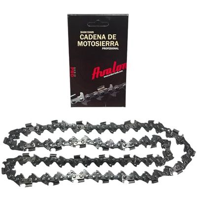 Cadena de Motosierra Avalon Procut 3/8 Perfil Nomal 058" - 1.5mm Diente Cuadrado (72 eslabones) Cadena de motosierra compatible con Einhell, Black & Decker, Oregon, Dolmar
