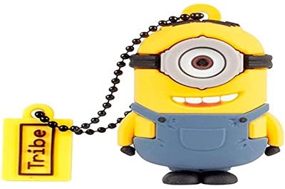 Tribe - USB Stick 32 GB Stuart - Flash Memory 2.0, originele figuren Minions, met Windows, Linux en Mac compatibele USB-stick, multicolor