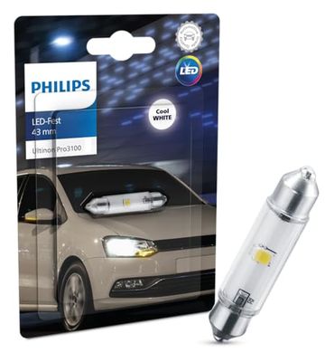 Philips Ultinon Pro3100 LED Festoon lampadina di segnalazione per auto, 6.000K, 43mm