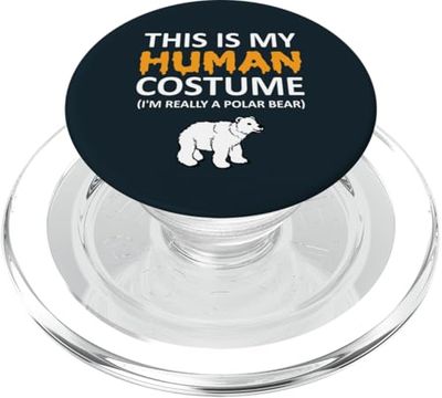 Este es mi disfraz humano, soy realmente un oso polar para Halloween PopSockets PopGrip para MagSafe