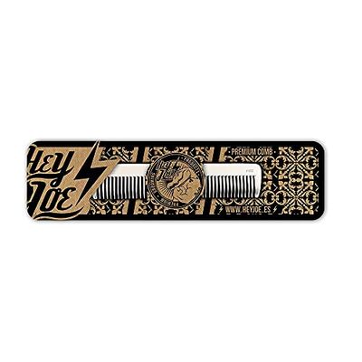 HEY JOE! - Peigne à Barbe Premium en Aluminium AC02 | Peigne À Barbe Professionnel En Aluminium Pour L'Entretien De La Barbe Et Le Peignage - Taille 120 x 25 x 2 mm