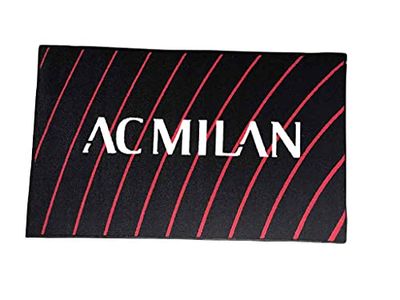 AC Milan Alfombra Antideslizante Rojo/Negro, 70 x 110
