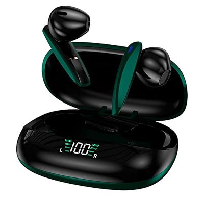 COOL SMARTPHONES & TABLETS ACCESSORIES Auricolari stereo Bluetooth Dual Pod Earbuds Wireless TWS LCD Shadow Verde