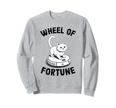 Wheel Of Fortune Robot Vacuum Cleaner Funny Cat Sweatshirt