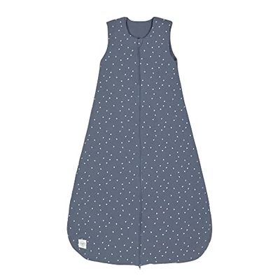 LÄSSIG saco de dormir para bebés todo el año sin mangas unisex/Sleeping Bag Interlock Triangle blue, Talla 74/80 7-12 meses