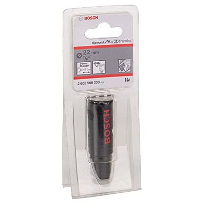 Bosch Professional 1 x serra de coroa de diamante Diamond for Hard Ceramics (para azulejos mais duras, Ø 22 mm, acessórios brocas de impacto rotativas)