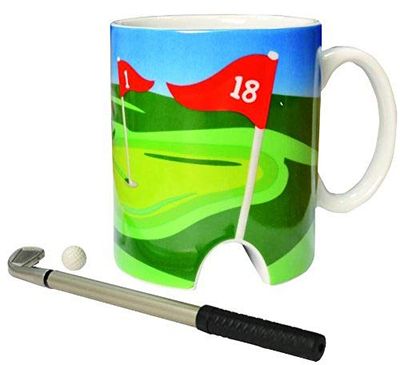 Longridge Caneca de golfe e mini Putter - branco