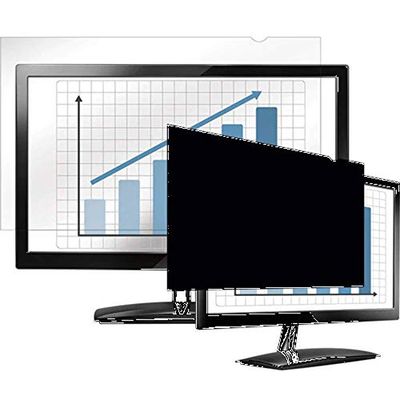 Fellowes PrivaScreen Anti Glare Black Privacy Filter & Screen Protector For Monitor/Computer, 21.5" Inches 16:9 Widescreen - Easy Attach & Removal With Quick Reveal Tabs