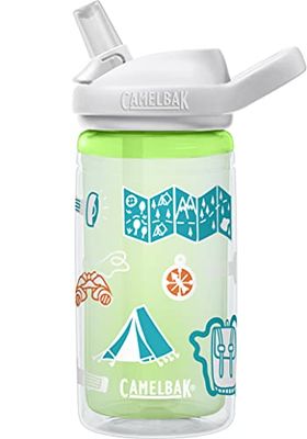 CAMELBAK Eddy+ Botellas aislantes para niños, mapa de aventura, 0,4 litros/14 onzas