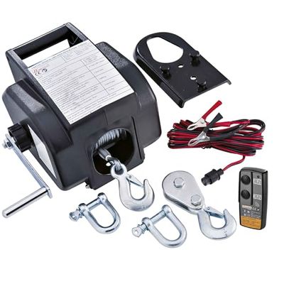 RIBIMEX 4277 Guinchos para automóvel 5 toneladas Avanço e retrocesso 12 V preto