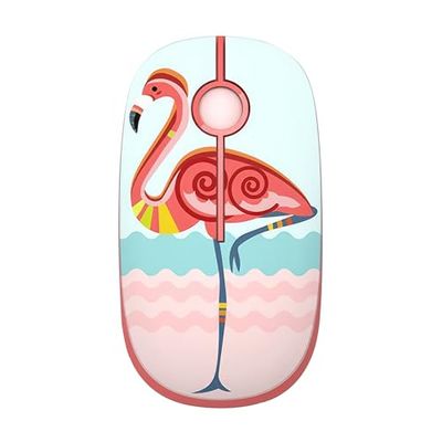 TELLUR draadloze muis met nano USB 2,4 GHz-ontvanger, draadloze muis met stille klik, 1600 DPI, 3 knoppen, Plug & Play, slank en lichtgewicht ontwerp om mee te nemen… (Flamingo)