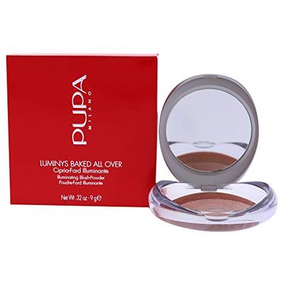 PUPA Milano Luminys Baked All Over Illuminating Blush-Powder, Stripes Rose 9 g